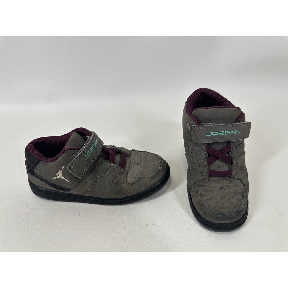 Nike‎ Air Jordan 1 Flight Toddler Size 10C 351028-047 Gray Purple Shoes
